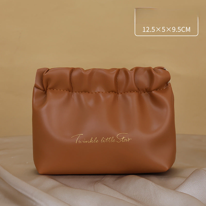 Wholesale PU High-capacity Seashell Portable Makeup Bags
